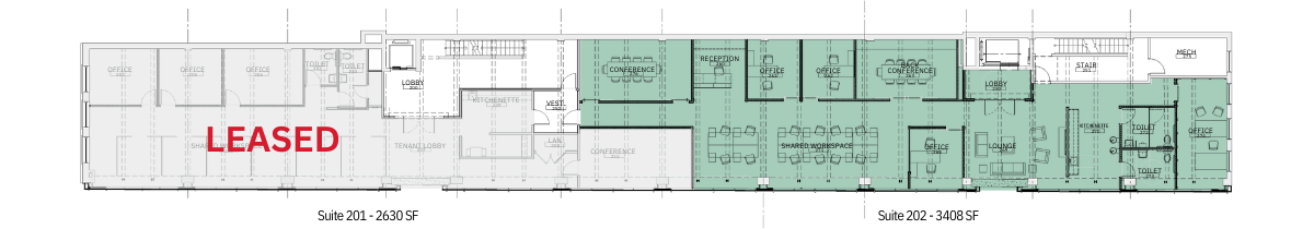 Floor Plan of 2nd Floor in The Trifecta Building in Allentown, PA