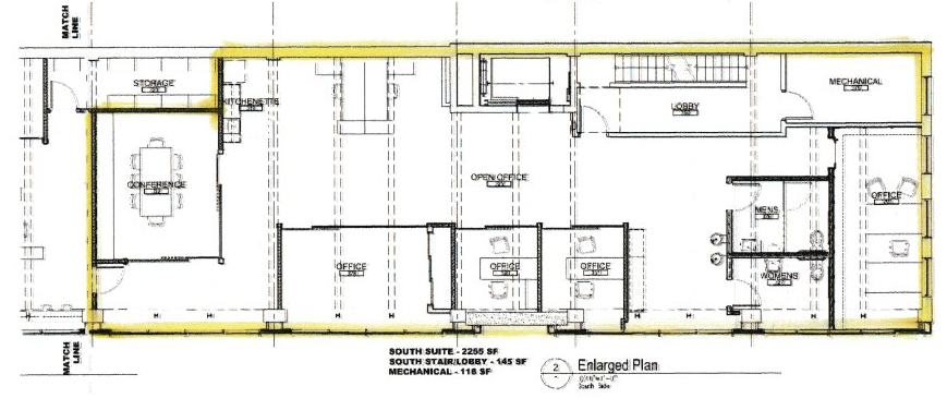 Commercial Property Available for Lease by Emerald Realty Group: The Trifecta Building at 612 W. Hamilton Street, Allentown PA Floor Plan for 3rd Floor